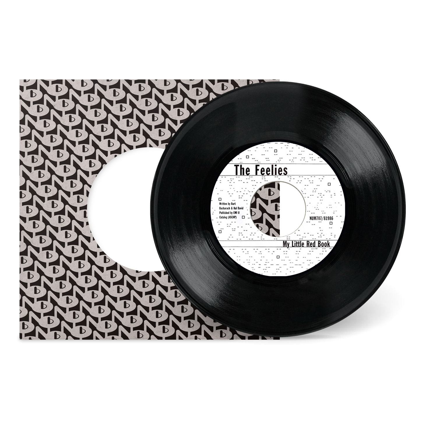 The Boy With The Perpetual Nervousness b/w My Little Red Book black vinyl record with patterned sleeve by Numero Group