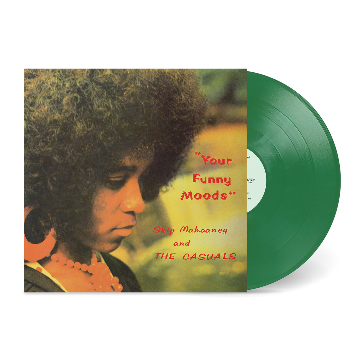 Your Funny Moods (50th Anniversary Edition) vinyl record with green translucent sleeve and vintage album cover portrait