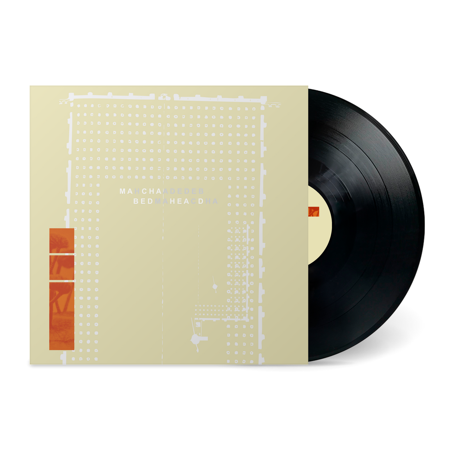 Macha Loved Bedhead - Bedhead Loved Macha vinyl record partially out of minimal beige album cover with abstract design.