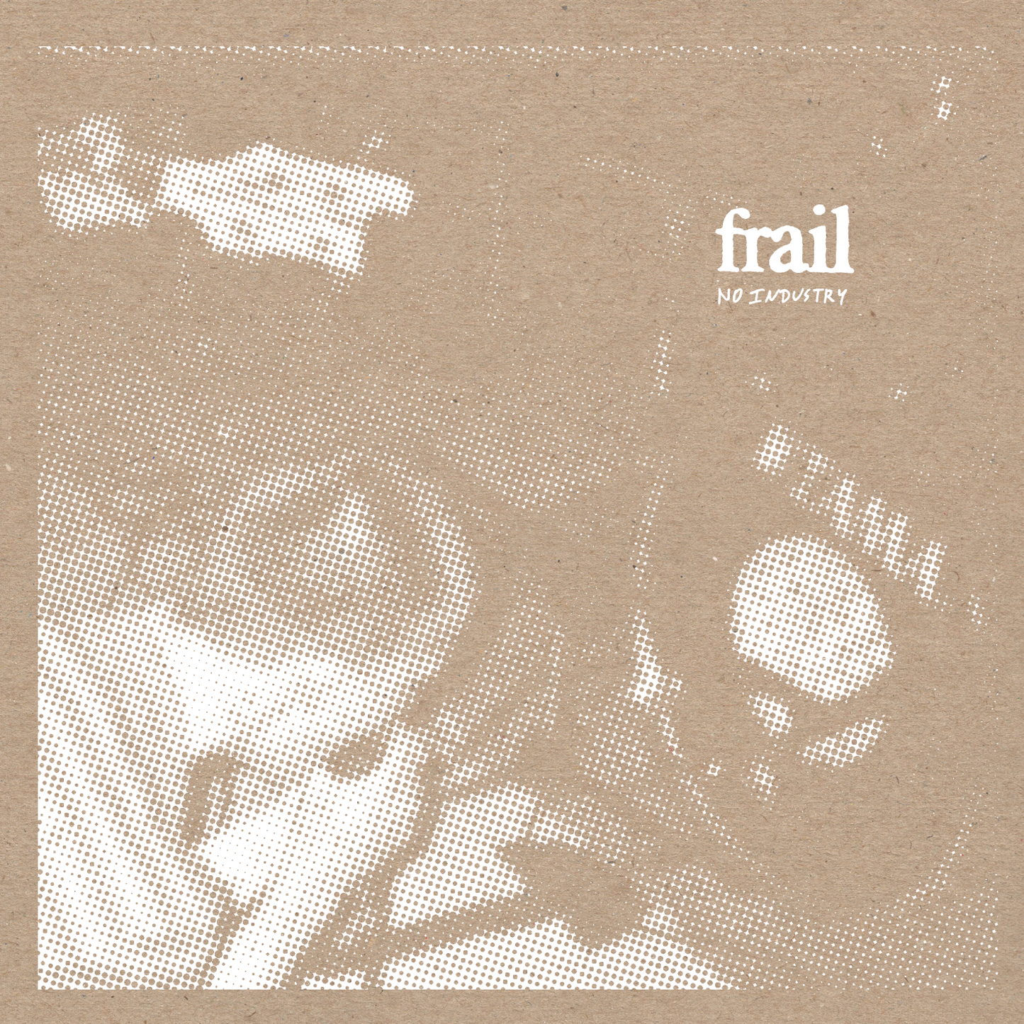 Album cover with halftone image on textured brown background featuring the text No Industry by No Industry