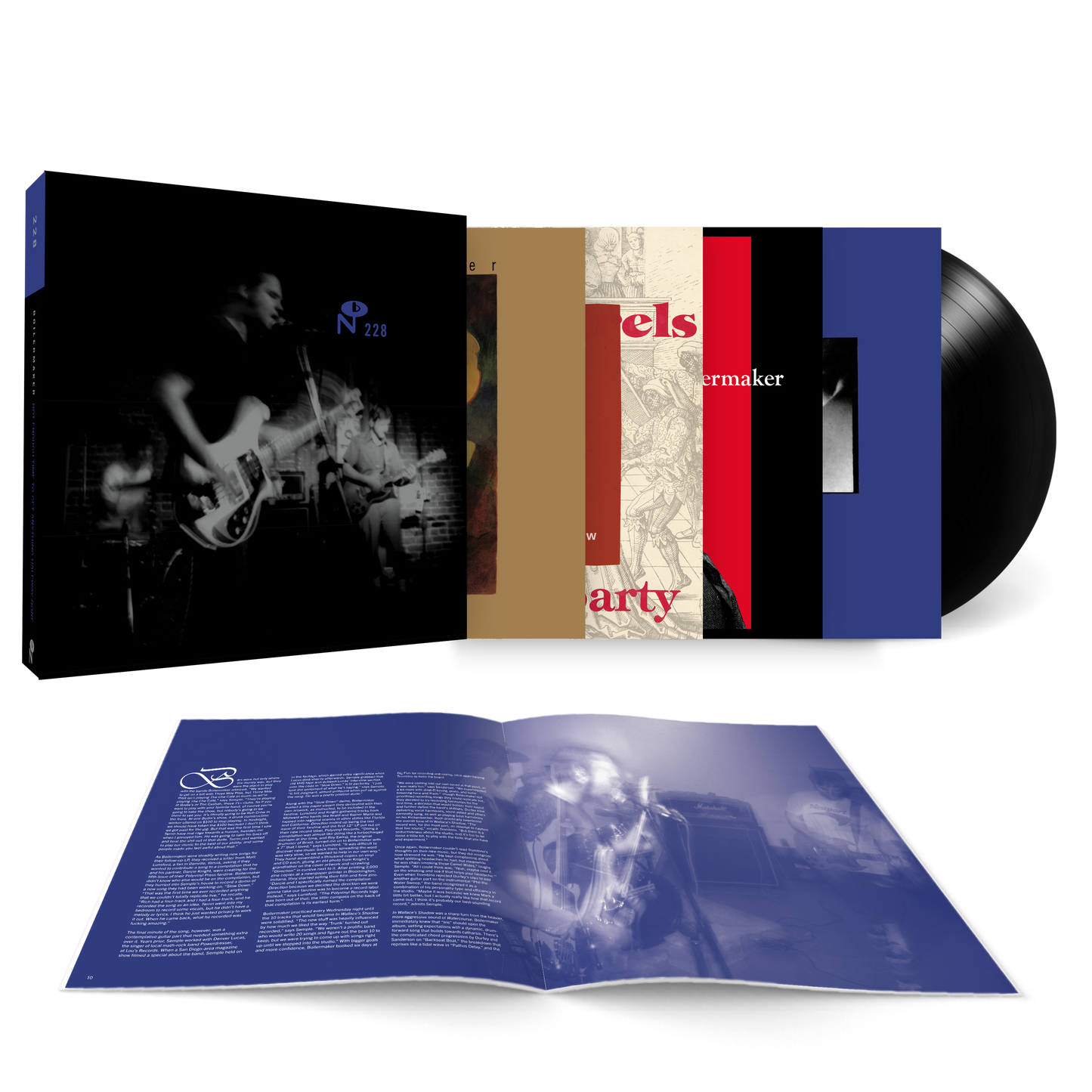 Not Enough Time To Get Anything Halfway Done vinyl record with album covers and booklet displayed against white background