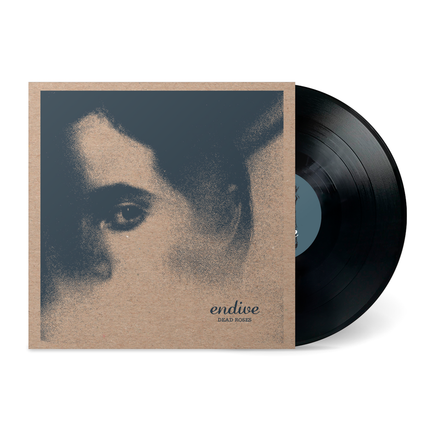 Vinyl record titled Dead Roses with a vintage-style cover featuring a faded close-up of a person's face.