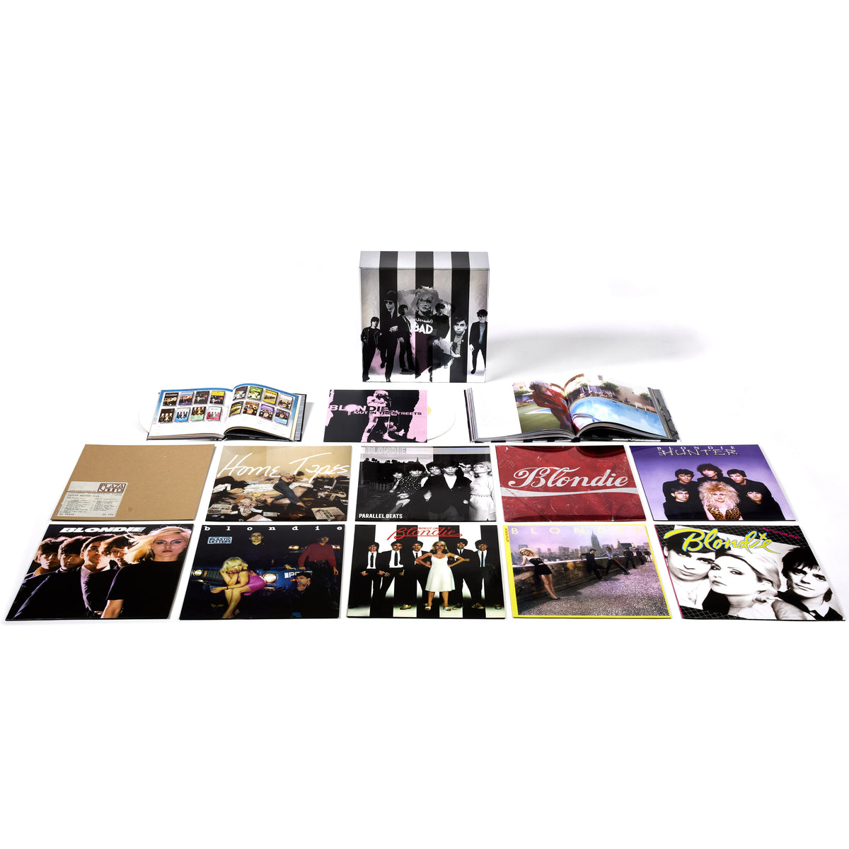 Collector edition vinyl and booklet set showcasing Blondie and related rare records titled Against The Odds: 1974-1982
