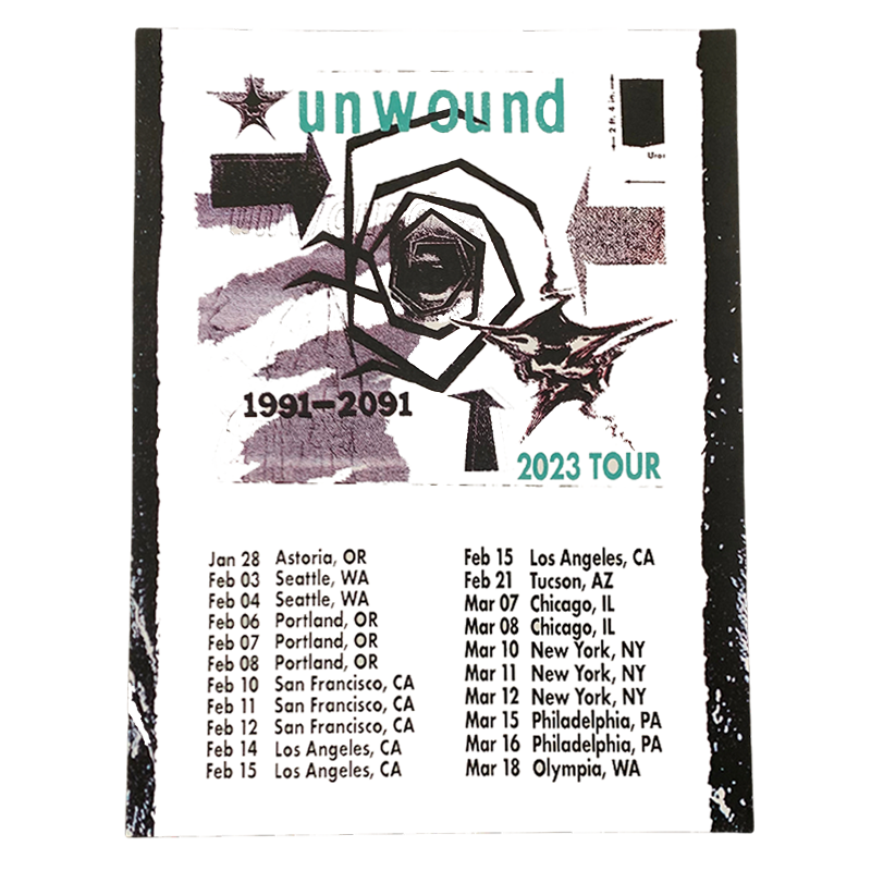 Unwound 2023 Tour Poster Numero Group