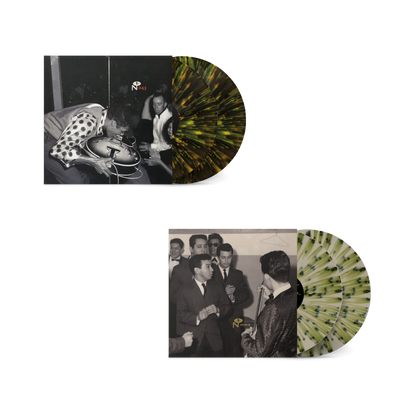 West Side Bundle featuring two splatter vinyl records with vintage black and white music scene covers