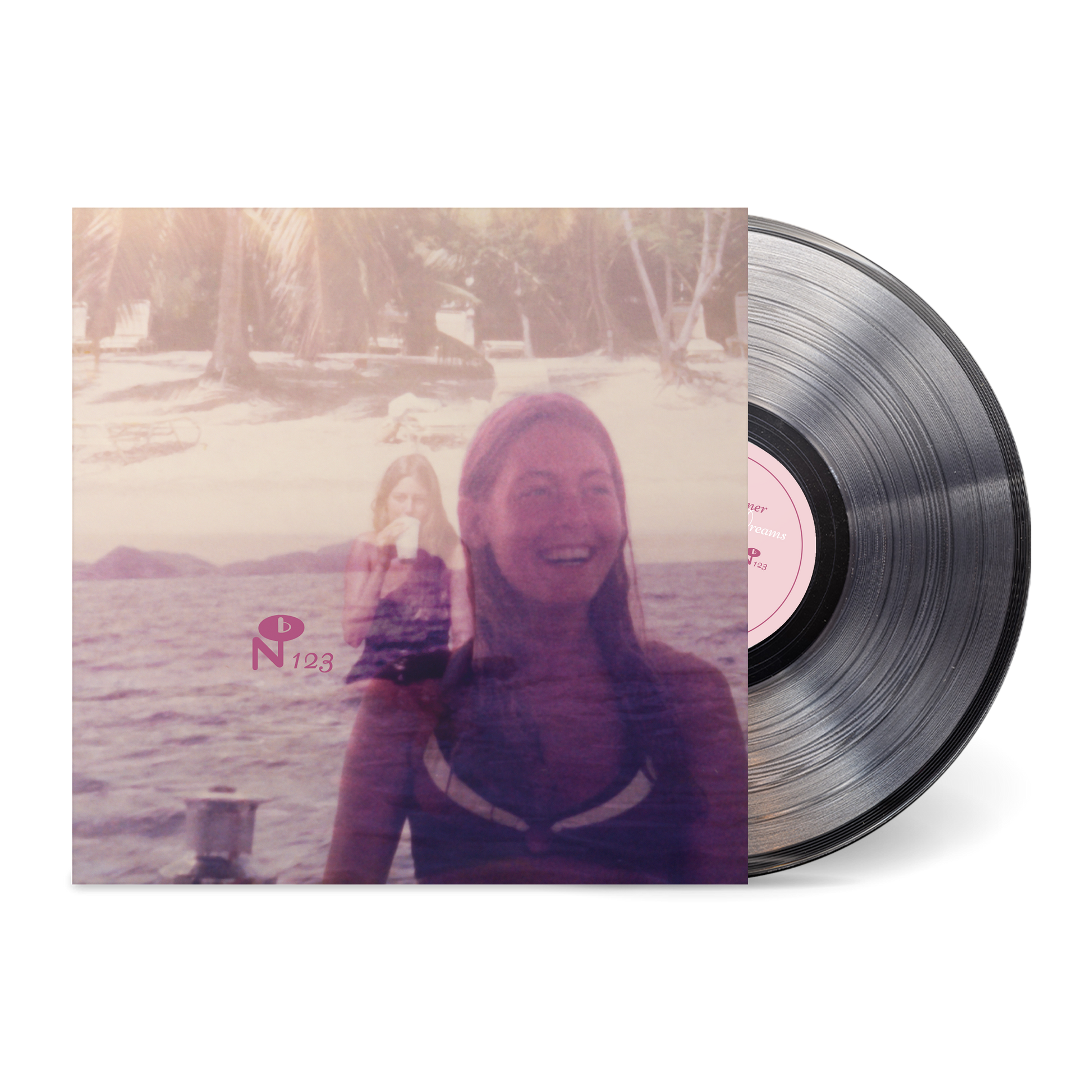 Lady Full Of Dreams vinyl record with a vintage-style cover photo featuring two women by the water at the beach