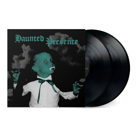 Haunted Presence (2xLP) vinyl record set with eerie album cover featuring a ghostly child and dark clouds background