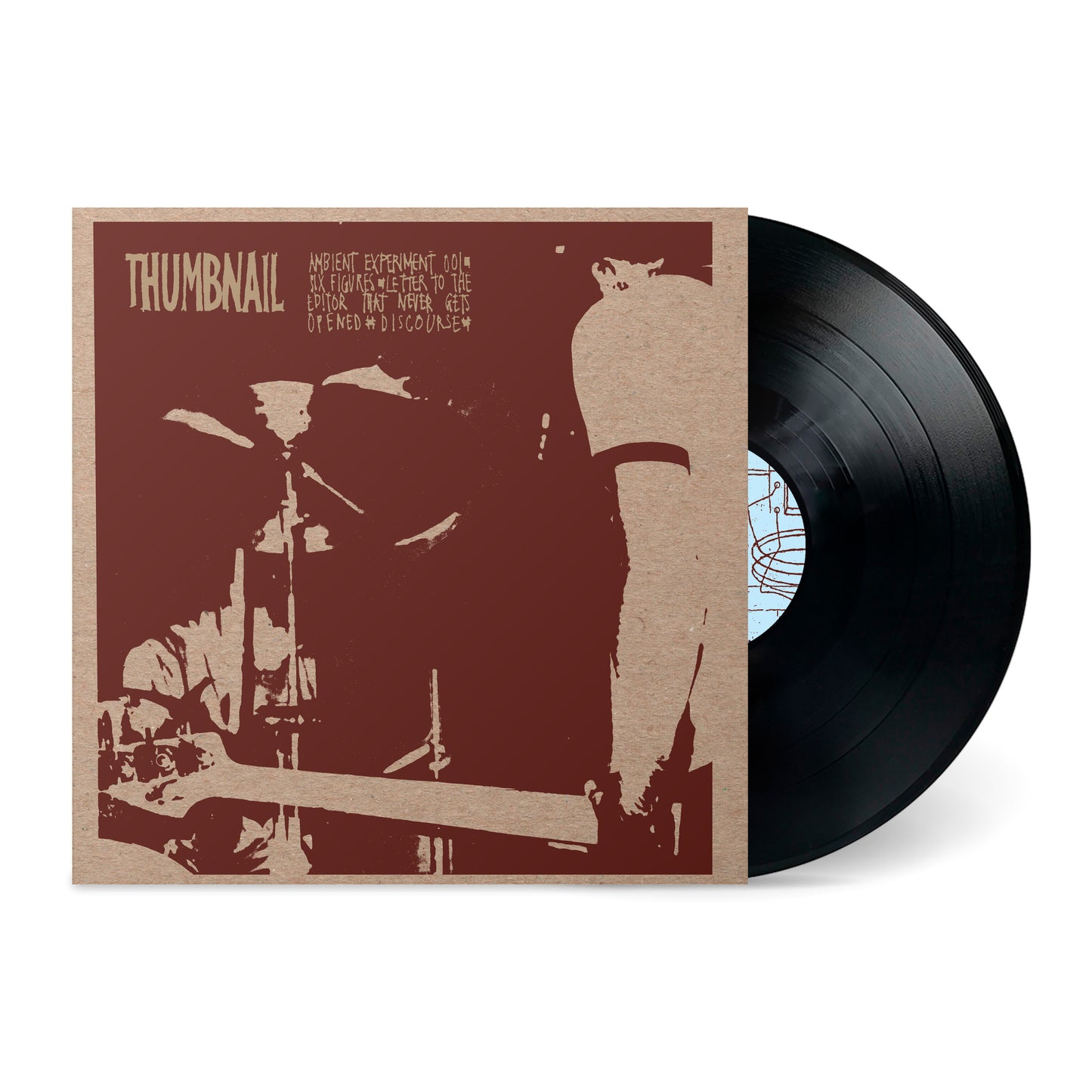 Split LP vinyl record with brown and beige cover featuring abstract musician art and text reading Thumbnail