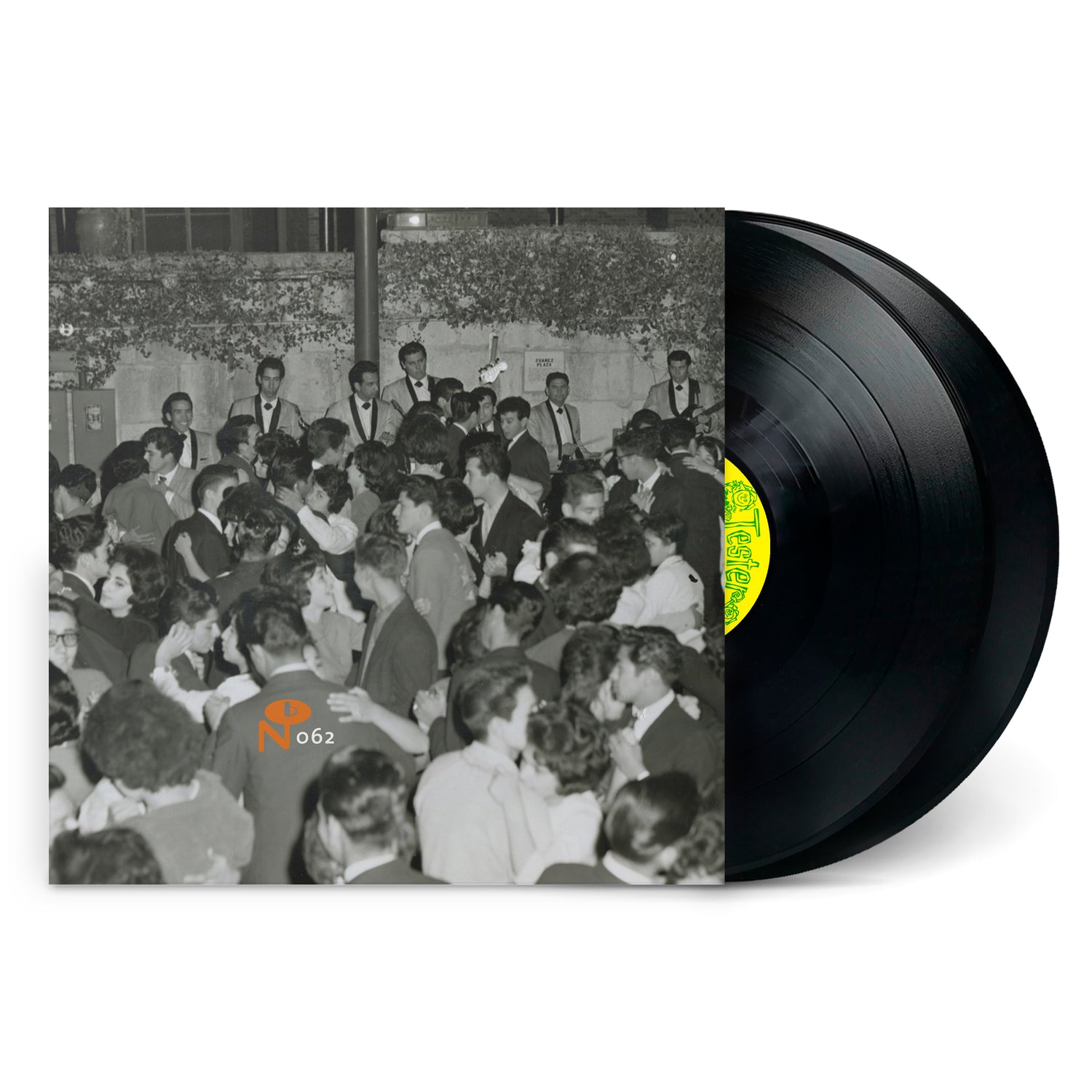English Oldies vinyl record with vintage black and white crowd photo on the cover and yellow label on the record